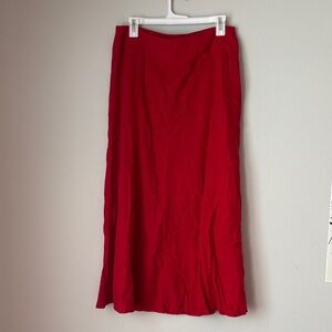 Red Maxi Skirt